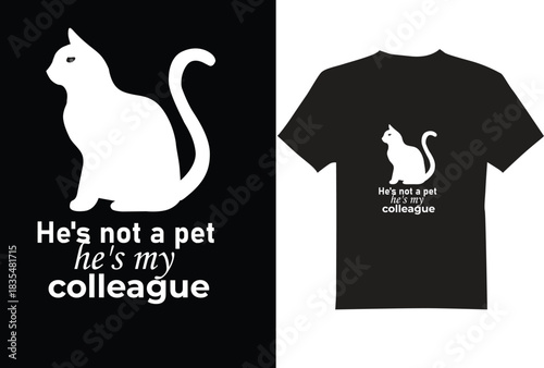 Cat coworker colleague minimalist humor