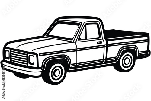 side view pickup outline drawing.eps