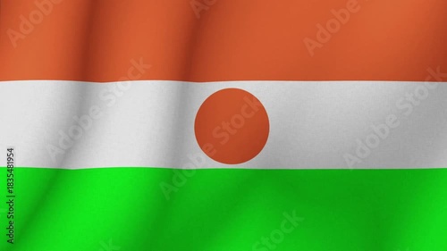 Wallpaper Mural The flag the Republic of the Niger. The evolving national flag the Niger in 3d format. 1080p HD animation for presentation Torontodigital.ca