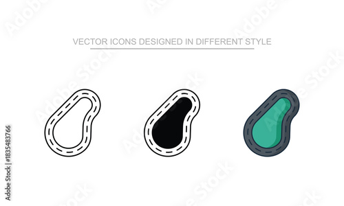 Race Track vector design in modern and trendy style icon
