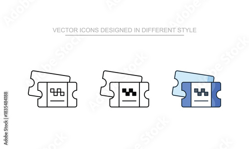 Race ticket vector icon stock isolated on white sheet