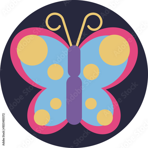 A colorful butterfly with delicate wings, symbolizing magic and fantasy.