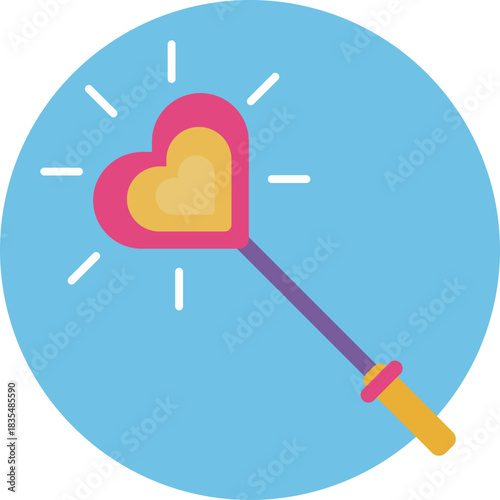 A sparkling wand used for casting magical spells.