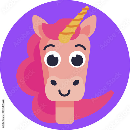 A mythical horse-like creature with a single horn on its forehead.