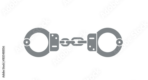 Gray handcuff icon