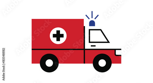 Simple illustration of an ambulance