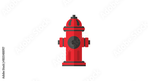 A stylized red fire hydrant