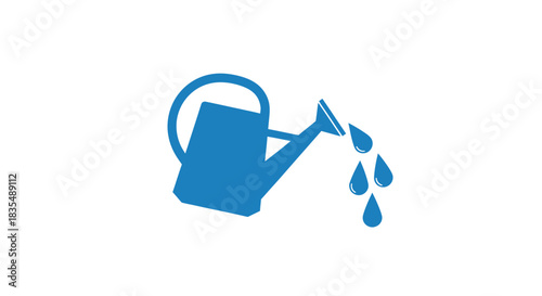 Blue watering can icon