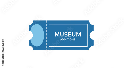 Blue museum ticket