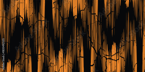 Black orange brush wrap pattern car sticker abstract banner sporty. vector