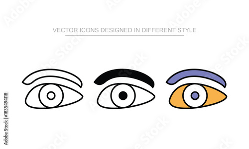 Eyes vector design in modern and trendy style icon