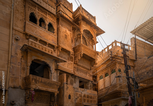 Jaisalmer Fort building decoration, Rajasthan, India
