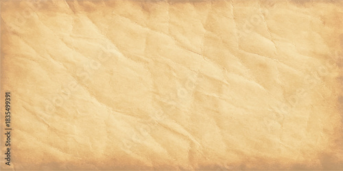 Aged brown parchment paper with a wrinkled texture and grunge surface design