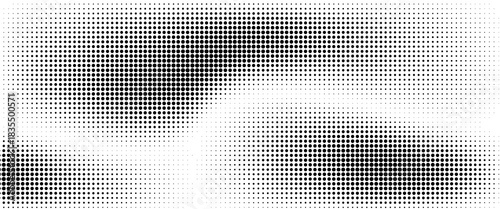 Dotted halftone gradient texture. Fading polka dot background. Repeated dots gradation pattern background. Black vanishing comic pop art overlay backdrop.