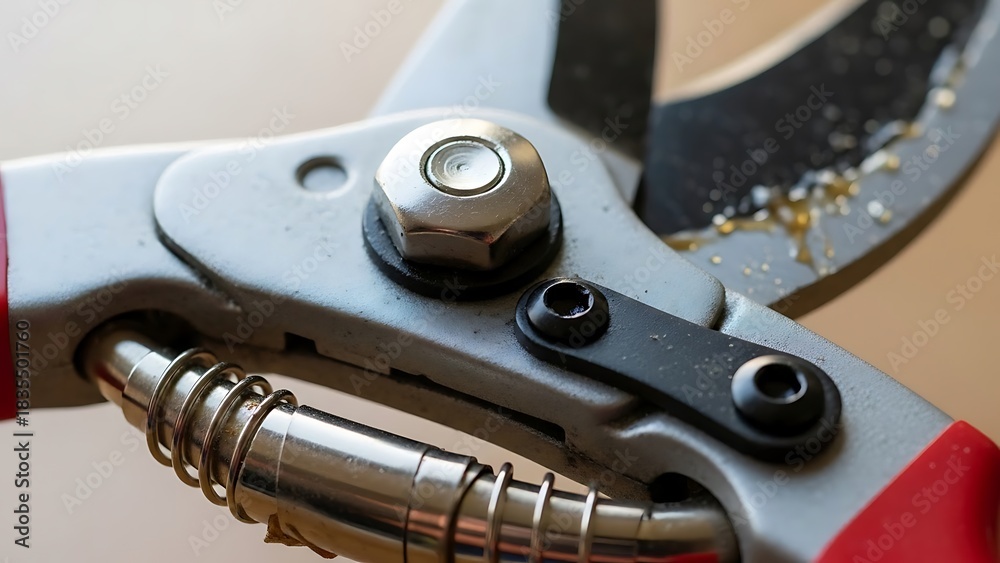 custom made wallpaper toronto digitalClose-up View of Pruning Shears, Detailing Mechanics and Blade Residue