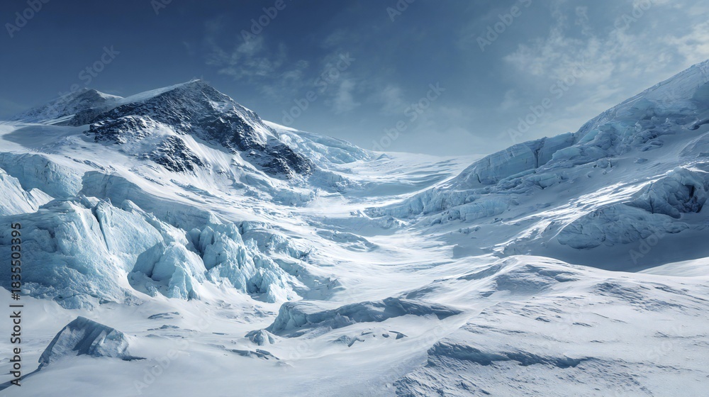 Obraz premium Frozen Glacier Mountain Landscape