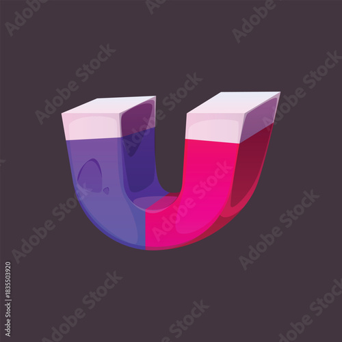 Purple U-Shaped Magnet