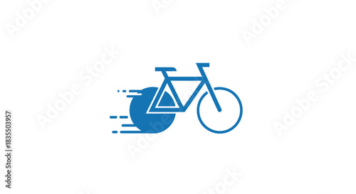 Blue stylized bike, speedy