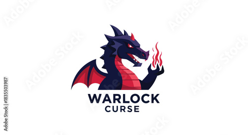 Dark dragon with fire