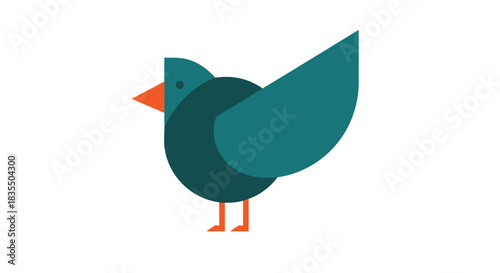 Geometric avian illustration