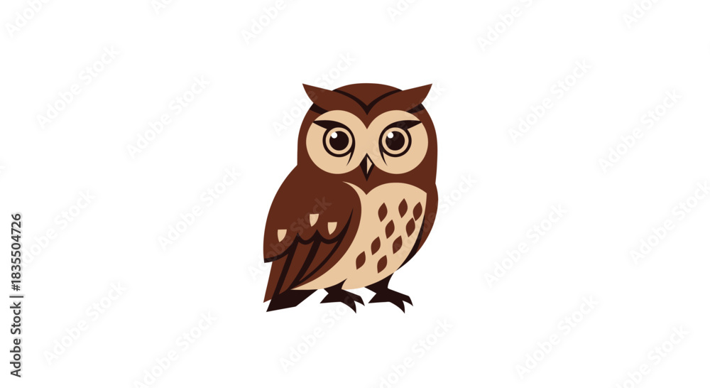 Fototapeta premium Stylized owl icon