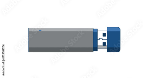 Grey-blue USB drive