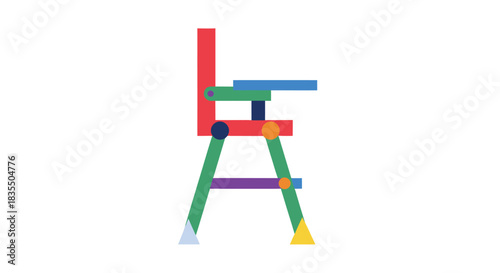 Abstract chair geometric shapes