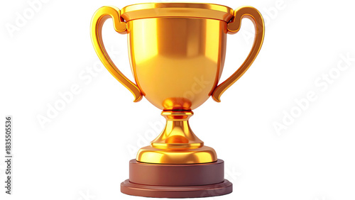 Gold trophy, 3D render