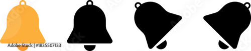Four bells showing color and silhouette variations