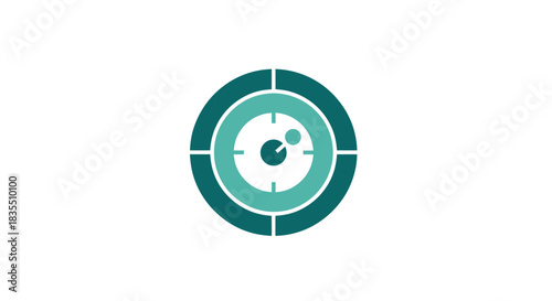 Teal target graphic