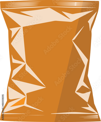 Vector illustration of a packet isolated on transparent background