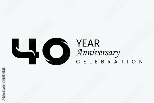 40 Year Anniversary Celebration Logo Design for Company Milestone.