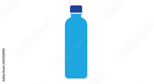 Blue plastic bottle illustration