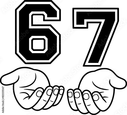 67 SVG, Six Seven Hands Svg, Santa 67 SVG, Six Seven Meme Christmas Svg, Christmas Funny Six Seven Svg, 67 meme 67 svg, If you Know 6 7 Six Seven Svg, Six Seven Funny Meme Birthday Shirt Design SVG, 
