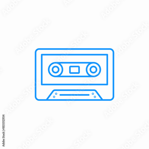audio cassette icon sign vector