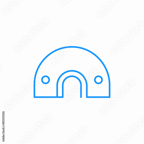 bunker shelter icon sign vector