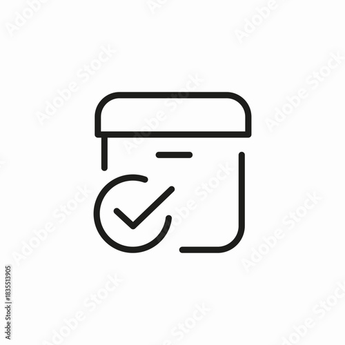 task completed check icon sign vector