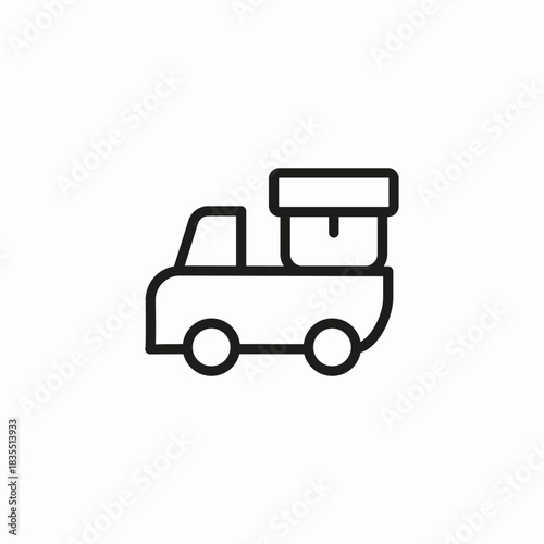 truck delivery parcel icon sign vector