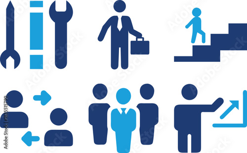 Workforce and Productivity Management Icons Set