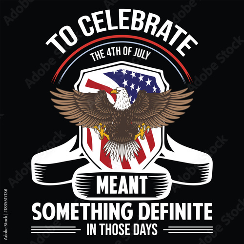 USA Independence Day t-shirt design silhouette vector art illustration, 4th of July Independence Day