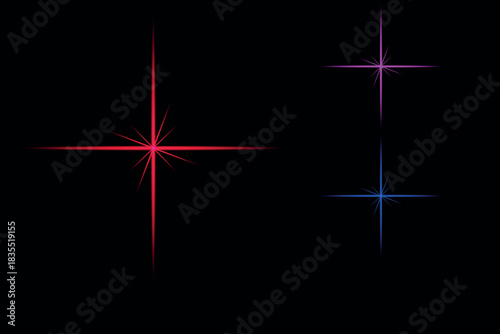 red pink blue color lighting neon glow effect