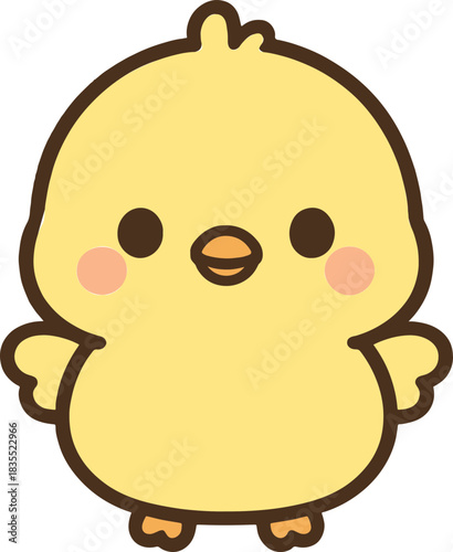 Baby Chick Scalable SVG Vector Graphic with Editable Paths and Layers for Web, UI Design, Digital Art, and Print Applications