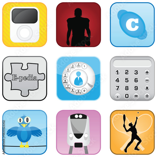 Set of Line Icons for Mobile Phones and Web Apps Interface