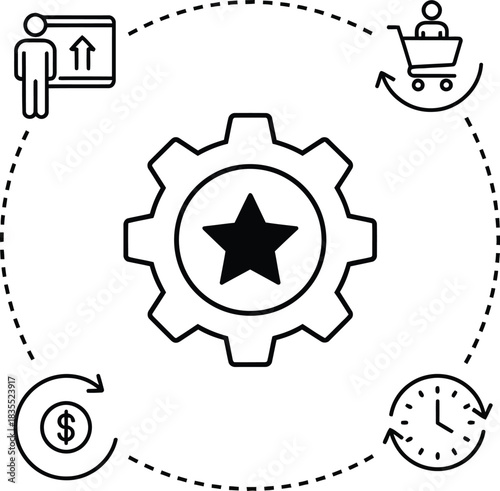 **Operational Excellence: Seamless Integration and Flow.** A conceptual illustration showing the smooth, synchronized operational process for business or system.