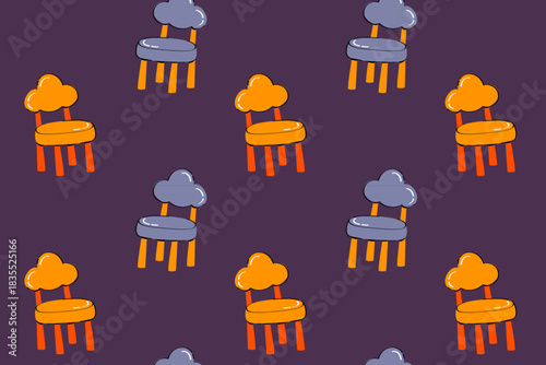 Cute Cloud-Shaped Kids Chairs Pattern for Nursery Decor and Playroom Designs