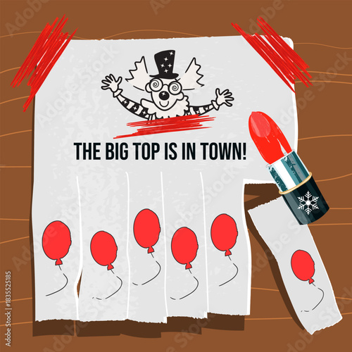 circus flyer with a tear off coupon