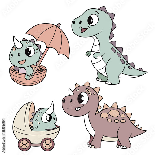 Photography set of cartoon animals