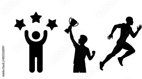 vector silhouettes of people