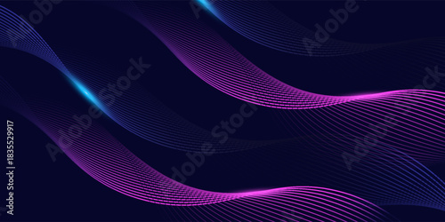 Abstract background with flowing lines. Dynamic waves. Vector illustration.