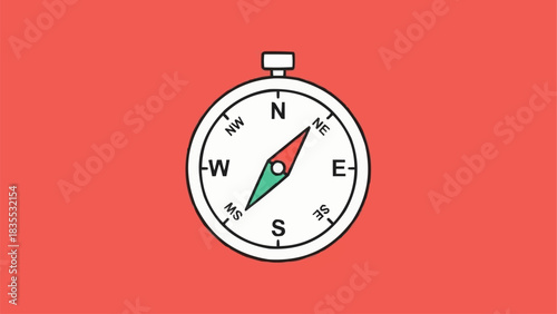 stopwatch with red ribbon